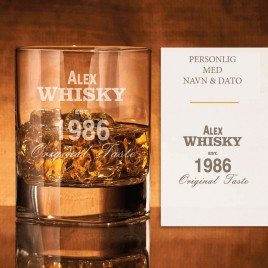 Whisky glas med gravering