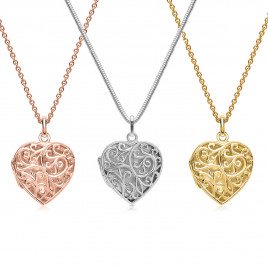 UNIQUE JEWELRY PERSONALIZED HEART SHAPED CHARM WITH ORNAMENTS