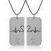 UNIQUE JEWELRY LOVERS DOG TAG PAIR NECKLACE