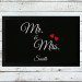 Dørmåtte med "Mr. & Mrs."-tryk og navn