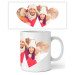 PERSONALIZED CUP WITH DOUBLE HEART SHAPED PHOTO PRINT
