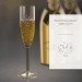 Nytårsdag champagne glas med gravering