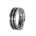 PERSONALIZED MEN`S RING WITH BLACK STRIPES